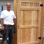 A custom gate Bill painstakingly built by hand over the summer.